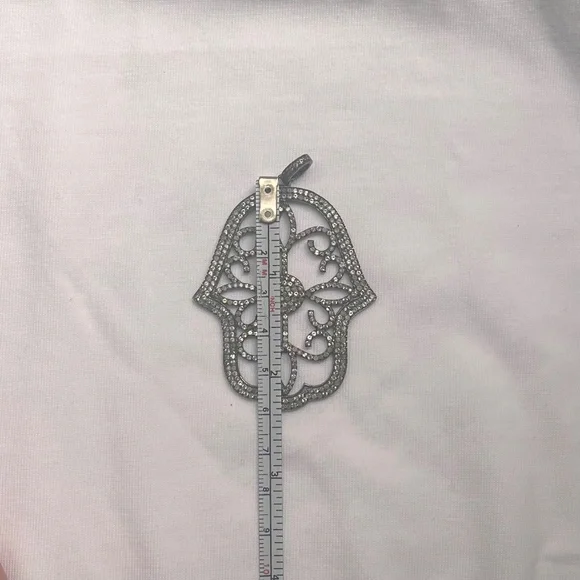 Margo Morrison Silver and Tourmaline Hamsa Charm - Picture 7 of 8